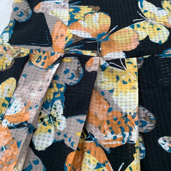 Nine West Black Butterfly Sleeveless Dress- 16 - Picture 6 of 10